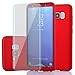 REDELEPHAN Compatible with Galaxy S8 Case，Full Body Protection Ultra-Thin Hard PC Case with A Soft HD Screen Protector Anti Scratch Cover for Galaxy S8 (Red)