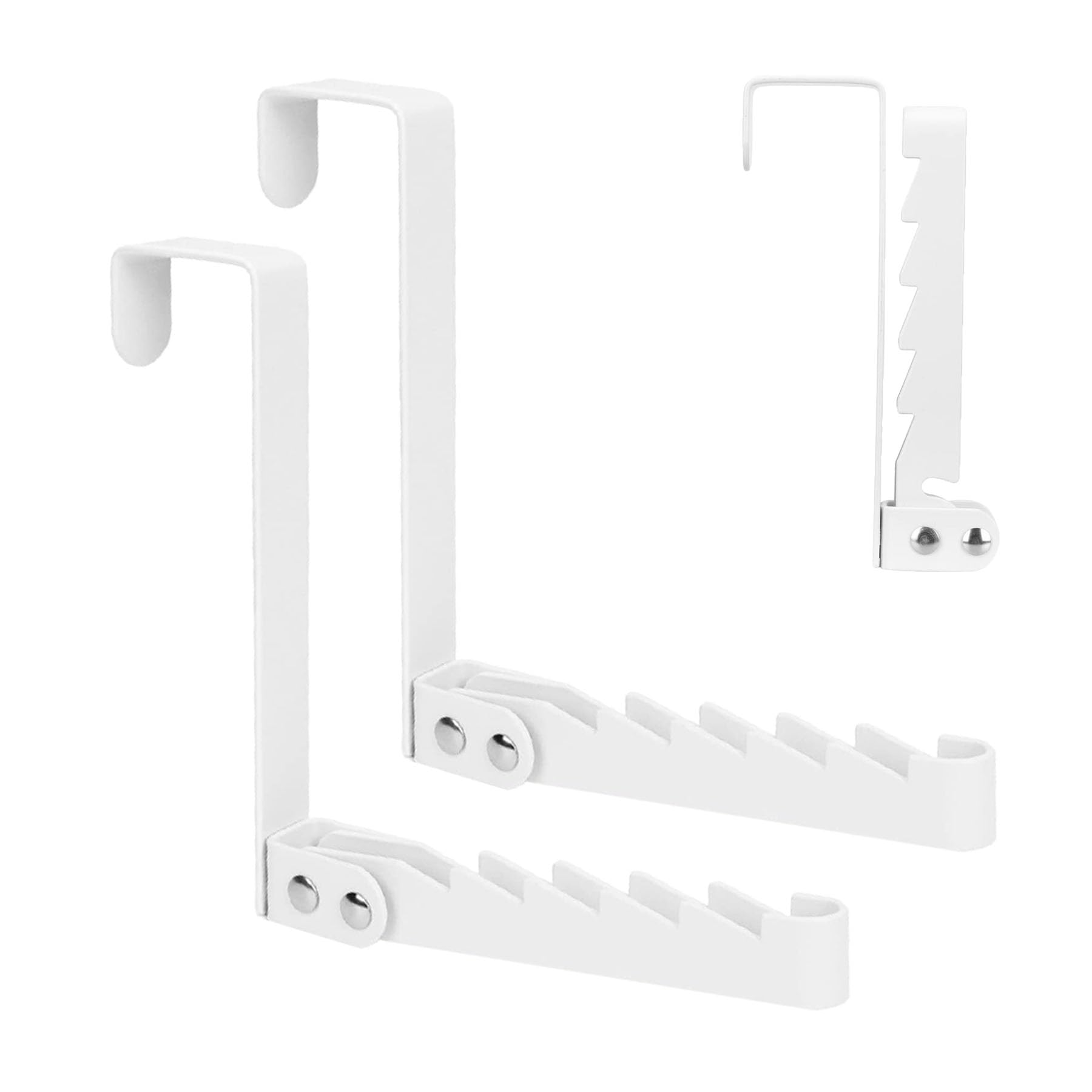 D-buy 2 Pcs Over The Door Hooks, Metal, 100% Metal, Door Hook, Storage Hook, For Clothes, Coats, Hats, Towels, Bathroom, Bedroom, Closet, Garage, Dormitory, Mud Room