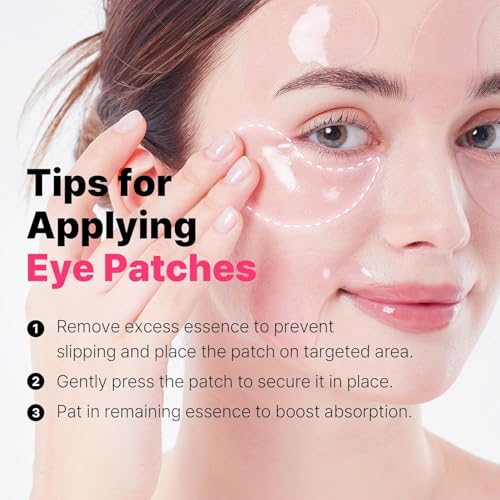 Caffeine Eye Patches for Dark Circles & Puffiness | Hydrating Under Eye Mask with Hyaluronic Acid & Niacinamide | Reduce Fine Lines & Brighten Tired Eyes - 30 Pairs