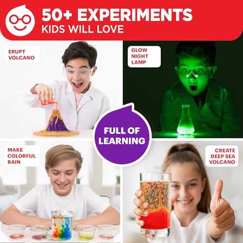 Doctor Jupiter Toy Science Kit for Boys & Girls Ages 7-8-9-10-11-12-13-14 | Birthday Gifts for 7+ Year Old Kids | Learning & Education toys, 50+ Experiments | Science Kits for Kids Ages 8-12, Birthday Gift Ideas for Boys & Girls 8, 9, 10, 11, 12 Year Olds, STEM Educational Toys