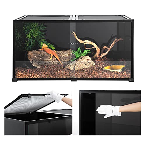 REPTIZOO Large 120 Gallon Reptile Terrarium, Wide & Tall Reptile Tank