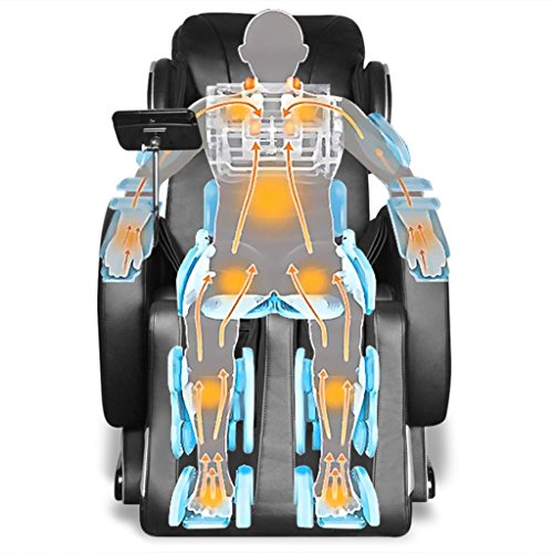 vidaXL-Poltrona-Elettrica-Massaggiante-Massaggio-Schermo-Comandi-Similpelle-Nera