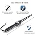 Curling Iron SUPRENT Curling Wand, Short and buckled curly hair, ceramic roll bar, rotation and tapered curling iron, 0.5-1 inch professional salon hair curler, self-closing general voltage