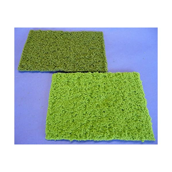2-STÜCK Modellbau GRASMATTEN Geländematten in hell & dunkelgrün Größe 15x25cm für H0