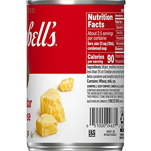 Campbell's Condensed Cheddar Cheese Soup, 10.5 Ounce Can (Pack of 12