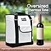 KRYO Insulated portable tote bag - Large picnic lunch cooler bags - Mens and Womens oversized travel totes with shoulder strap - Thermal Insulation coolers for cold food, beverages and wine