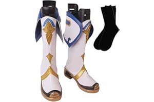 TKIEIO Qiqi Cosplay Shoes Keqing Boots Anime Characters Cosplay Shoes Cos Performance