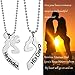 4EAELove Elk Necklace Heart Couple Pendant Matching Deer Head Promise Gift Engraved Her Buck His Doe For Lover Christmas Valentine's Day Alloy