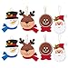 Juvale Felt Christmas Ornament Faces (8 Pack): Santa Claus, Reindeer, Gingerbread Man, Snowman - Soft Felt Material, Easy To Hang, Small Size, Classic Style