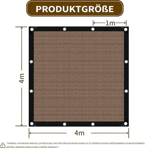 kogxscej Red de sombra con ojales, 80% de tasa de sombreado resistente a los rayos UV, transpirable, ligera y duradera, red de sombreado para invernadero, jardín, granero, exterior.