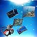 TELESIN Silicone Diving Glass With Detachable Screw Mount Diving Mask Scuba Snorkel Swimming Goggles For Sports Camera GoPro HD Hero 2 3 3+ 4,4 Session,5 Session,5 Black,6black (Red&Black)