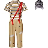 RocailleCos El Chavo Cosplay Costume T-shirt Pants Hat Suit Outfits Halloween Uniform for Adult Men