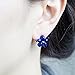 LAONATO Balloon Dog Stud Earrings (Blue)
