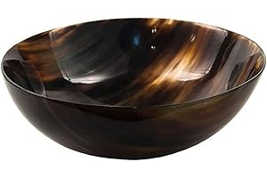 PARKER SAFETY RAZOR Parker Genuine Ox Horn Palm Lathering Shave Bowl – Handcrafted Natural Horn Bowl for Wet Shaving & Shave Soap Lather Mixing