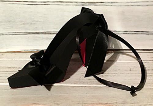 Black with Red Sole High Heel Paper Shoe Christmas Ornament