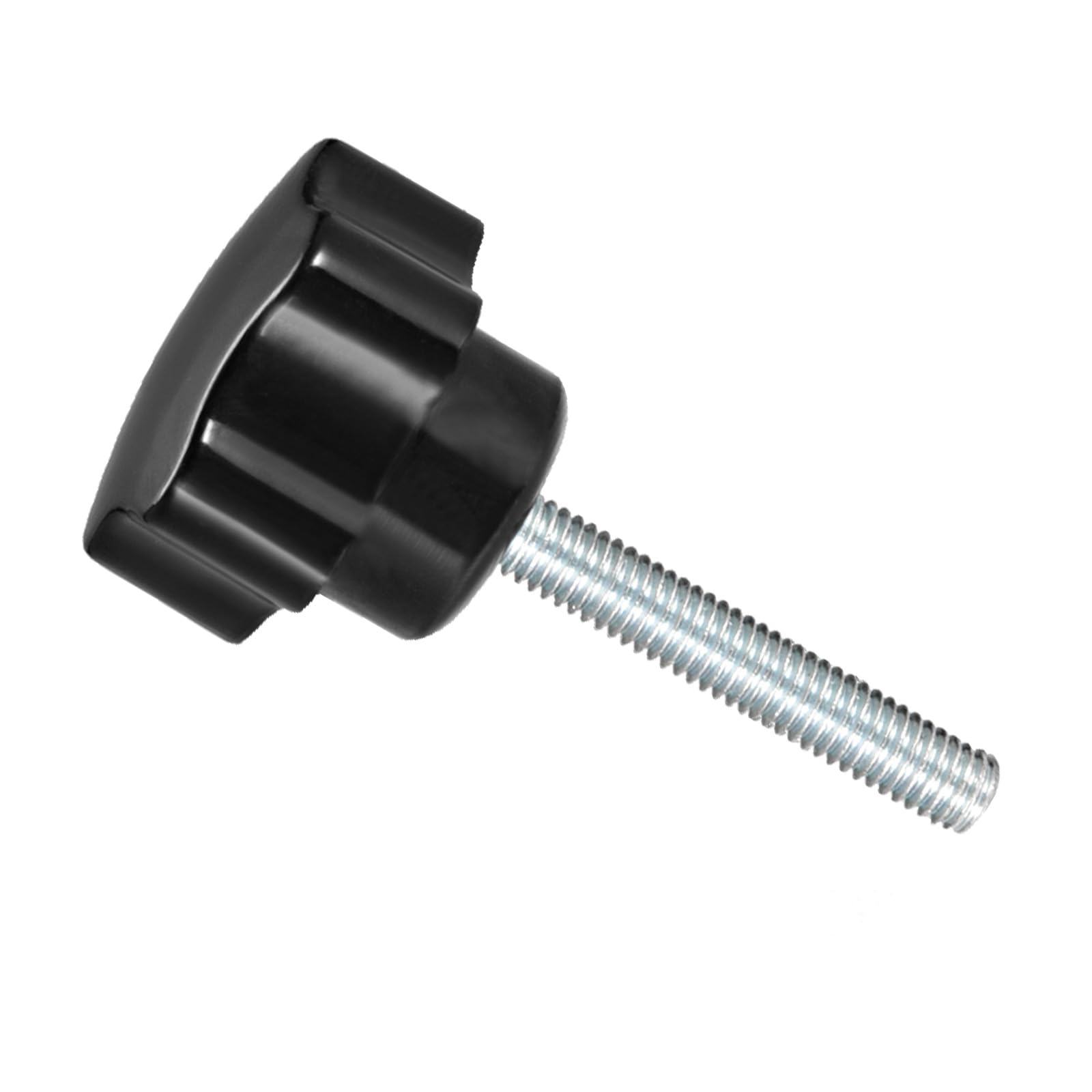 CoCud Star Clamping Knobs, M5 x 40mm Male Thread 24mm Head, Plastic Thumb Screw Grip Hand Knobs Threaded Bolt Black - (Applications: for Lathe Machinery), 1-Piece