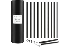 30 Pack Willow Charcoal Pencils – 3 Sizes (3-5/5-7/7-9mm) for Sketching & Shading – Professional Artist Grade Drawing Set for