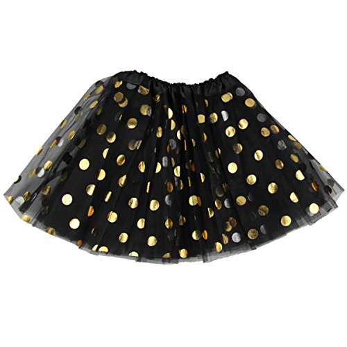 Jastore Baby Girls' Polka Dot Tutu Glitter Ballet Triple Layer Tulle Dance Skirt
