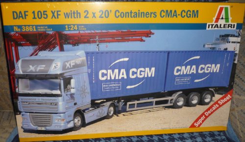 Italeri 1/24 DAF XF105 w/2x20' Containers ITA553861