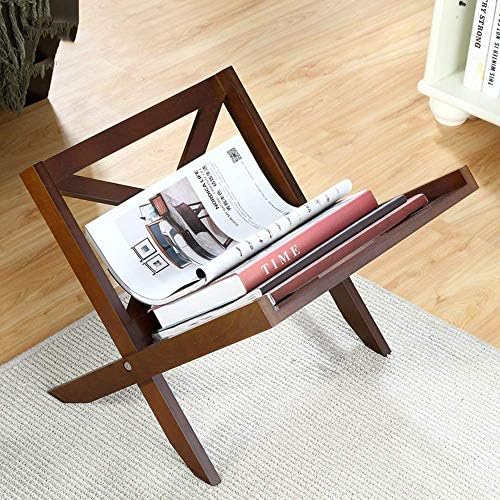 WLG Home Bedroom Bookcase Newspaper Rack Simple Table Shelf Mini Home Newspaper Rack Folding Bookshelf,Student Dormitory Bed Bookcase