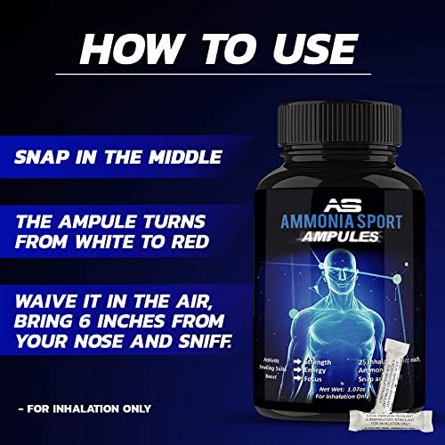 Ammoniasport Athletic Smelling Salts Ampules 25 Ammonia Inhalant Smelling Salt Ammonia Inhalants Amazon Com Au Health Personal Care