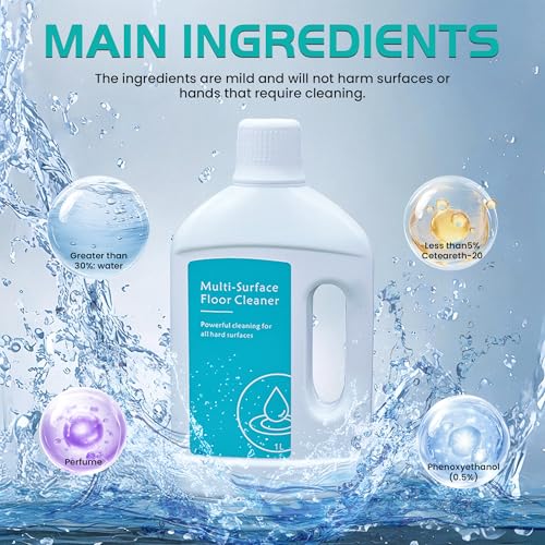 2Pack Floor Cleaning Solution,Compatible With Dreame L10s Ultra/H12 Pro/L10sProUltra/X40Ultra/X30Ultra/L40Ultra/L20Ultra/L10sProGen2/X40Master/D10plus/D9Max/W10 Robot Vacuum,Compatible With MOVA