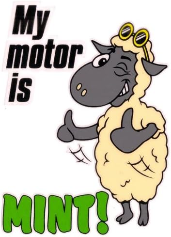My Motor is Mint! -Funny Sheep Car Sticker SH25