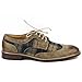 Ferro Aldo Julian MFA19266APL Mens Classic Plaid Brogue Wingtip Perforated Oxford Derby Dress Shoes, in Brown Plaid, Size 10.5