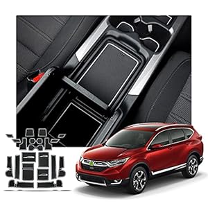 RUIYA H*onda CR-V 5 2018+ Anti-slip matten rubberen mat auto interieur middenconsole van hoogwaardig latex, wasbaar (wit…