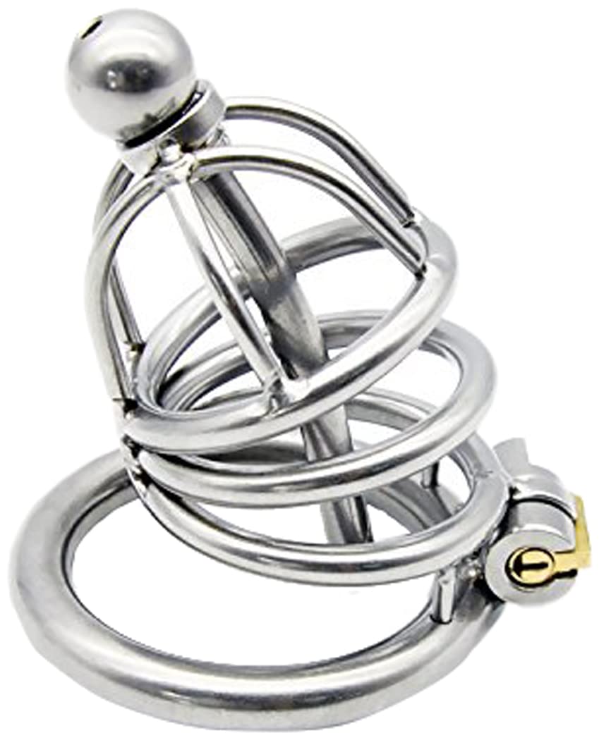 Bondage Masters Chastity Cage Max Secure, Removable Urethral Tube, Comfort Style Back Ring