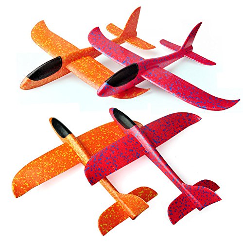 Little Story Airplane Clearance , Foam Throwing Glider Airplane Inertia Aircraft Toy Hand Launch Airplane Model (Pink)