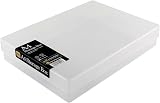 WestonBoxes A4 Plastic Craft Storage Boxes with Lids 3.6L Pack of 5 (Clear) view 3