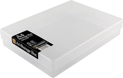 WestonBoxes A4 Transparent Plastic Craft Storage Box with Lid 3.6 Litre