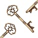 Makhry Mixed 20 Extra Large Key Shape Bottle Openers Antique Copper Skeleton Keys - 2 Styles,20 Key Openers (Antique Copper)