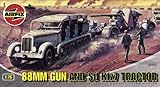 Airfix A02303 1:76 Scale 88mm Gun and Tractor Military Vehicles Classic Kit Series 2