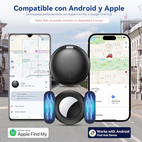 GPS Coche Localizador, 2026 Nuevo Magnetismo Localizadores GPS Sin Tarjeta SIM ni Suscripción para Android y iOS, Invisibilidad Tracker Rastreador Oculto para Coches/Motocicleta/Bicicleta (Negro)