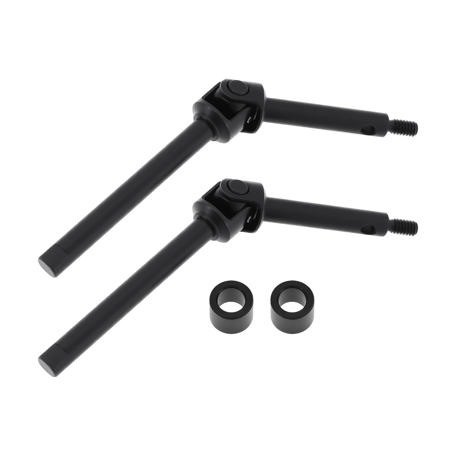 Briny River 1 Set RC Carbon Steel Front Axle Shaft Steering CVD Set Extended Universal Joint Modification Accessories Compatible with 1/24 Axial Scx24