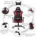Deerhunter Gaming Chair, Swivel Leather Office Chair, High Back Ergonomic Racing Chair, Adjustable Computer Desk Chair with Lumbar Support and Headrest (RED)