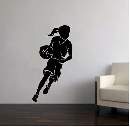 Etiqueta de la pared Baloncesto Chica Pegatinas de pared para ...