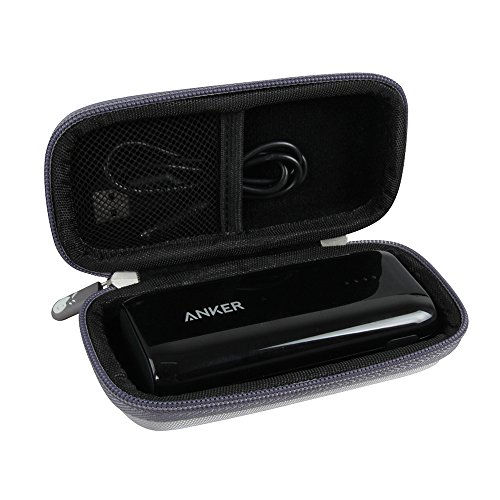 Hermitshell Hard EVA Travel Silver Case Fits Anker Astro E1 5200mAh / 6700mAh / Anker PowerCore II 6700 Candy bar-Sized Ultra Compact Portable Charger