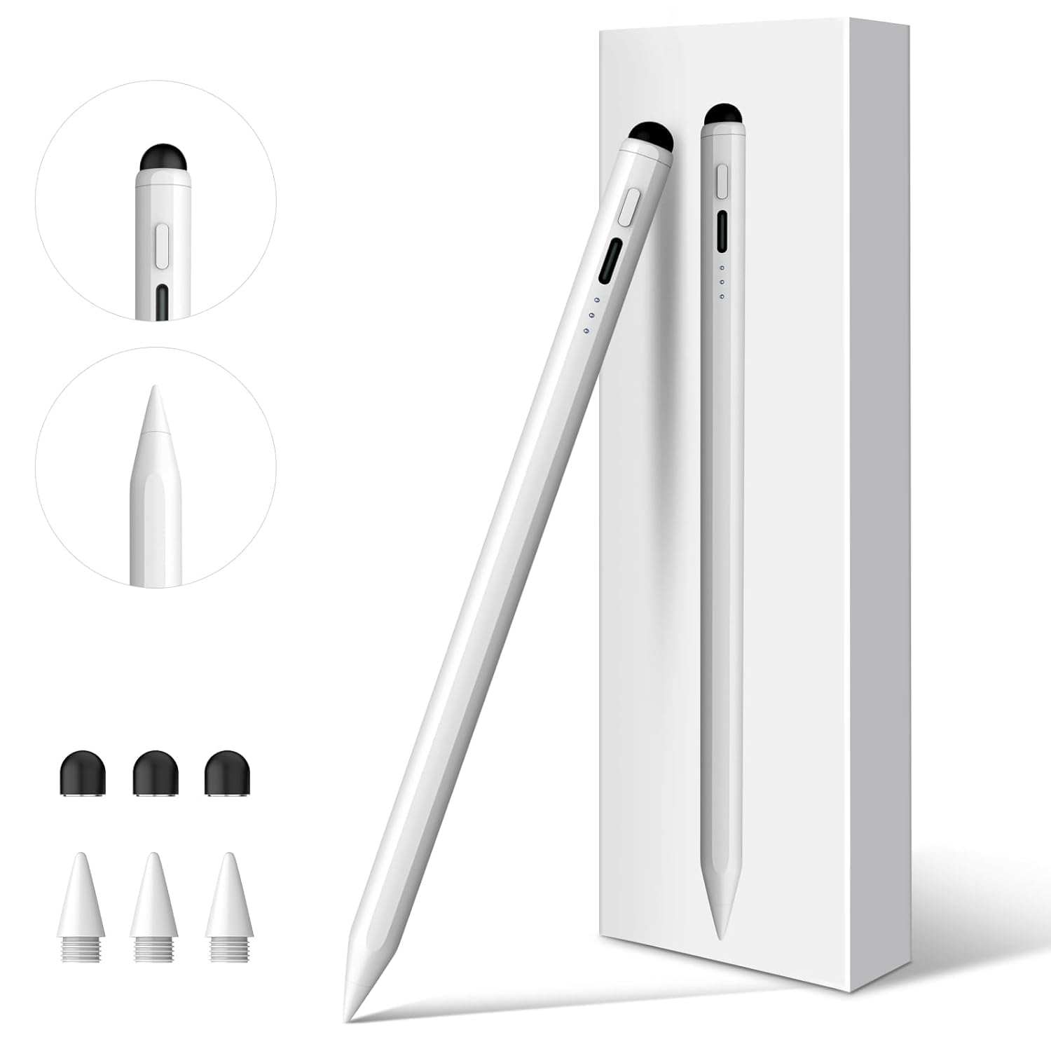 Stylus Pen for iPad for 10th&9th Generation, Dual-Tip Apple iPad Pencil with Fast Charge, Palm Rejection, Tilt Sensitive, Work for iPad Pro 12.9"/11", iPad 6-10, iPad Air 3-5, iPad Mini 5/6