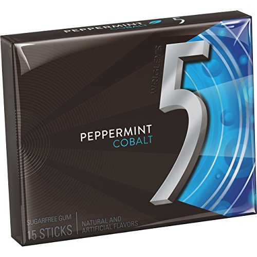 5 Gum Peppermint Cobalt Sugarfree Gum, 15 Piece (10 Pack) Buy Online