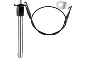 ZOWZEA 304 Stainless Steel Quick Release Pin 5/16 Inch(8mm) Diameter Ball Locking Pin with Push Button Lanyard Cable Usable Length 2"(51mm)
