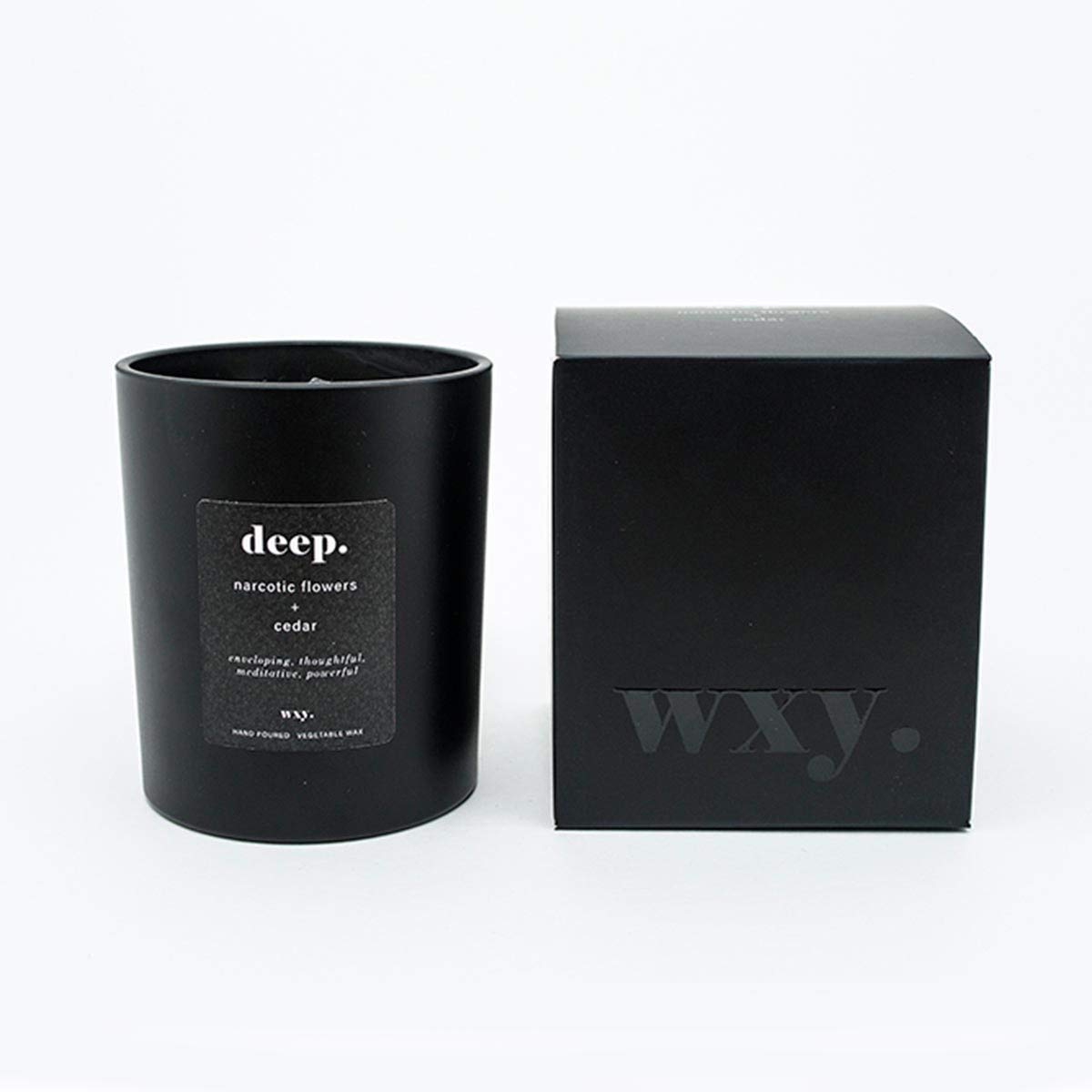 WXY deep. scented candle, Narcotic Flowers & Cedar