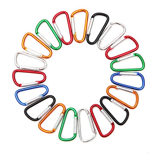 image for MAINRI Carabiner Clip Keychain Small Caribeaner Clip Keys Chain 2” A