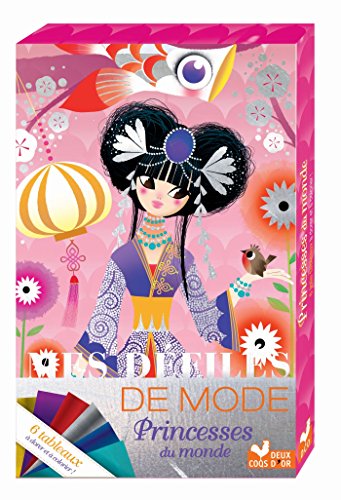 Princesses du monde : 6 tableaux à dorer et à colorier ! Avec 8 feuilles métallisées et 1 spatul by Marie-Rose Boisson