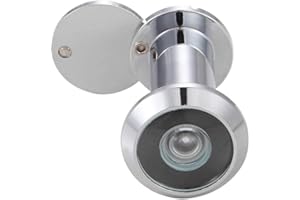 Forliggio Peephole Front Door Viewer with Privacy Cover, One-Way 220 Degrees in Chrome
