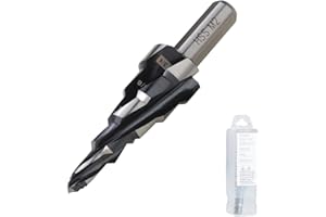 Jerax tools 1/4 to 3/4 Inch Step Drill Bit, M2 High Speed Steel Drill bits for Hole Drilling in Extra Thick Material/Panel/Pl