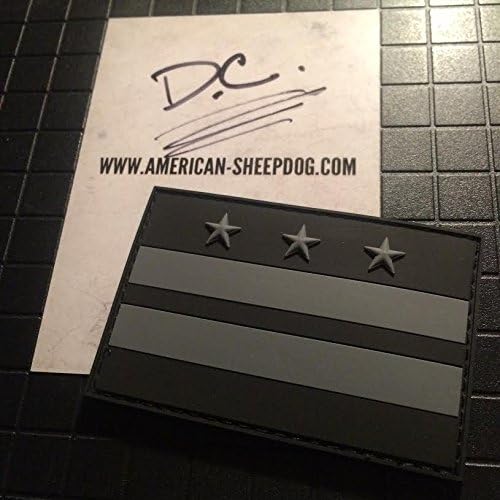 American Sheepdog DC State Flag Patch - Ghost Edition