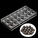 Grainrain Round Diamond Shaped Chocolate Candy Mold Polycarbonate PC DIY Mould Cookie Tray